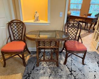 Side table with two chairs