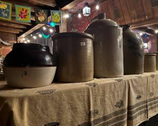 Antique jugs, antique crocks, pottery