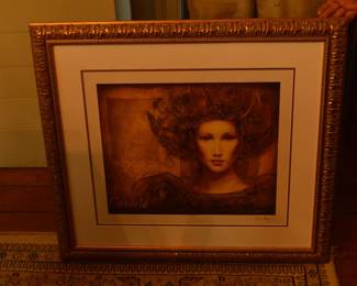 Framed Modern Art Mixed Media