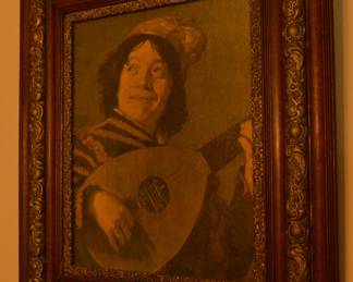 Framed Art of Minstrel in Solid wood and Metal Frame
