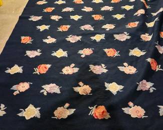 wool rug, just unwrapped from the cleaner