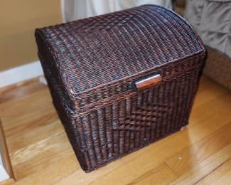 small wicker chest