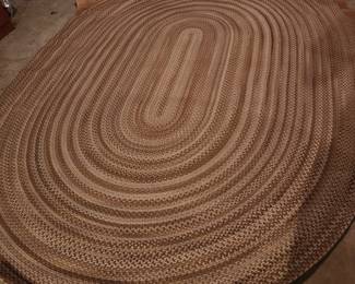 braided rug, just unwrapped from the cleaner