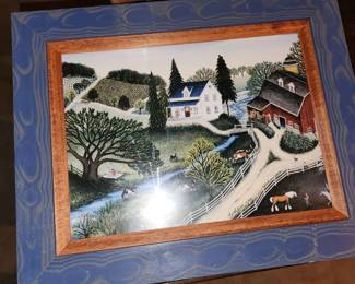 antique reverse painting