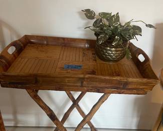 tortoise bamboo seving tea stand