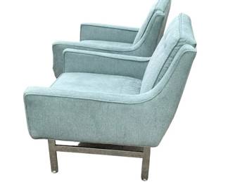 MCM chenille lounge chairs 