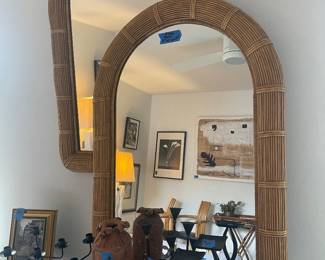 Bamboo arched mirrors