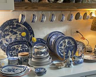 Blue Willow and Delft items