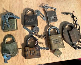 Selection of padlocks with keys…