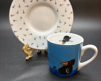 Cute German Crow Themed Espresso Mug