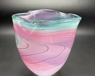 Mesmerizing Signed Art Glass Vase