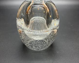 Polish Crystal Lunar Theme Oil Lamp
