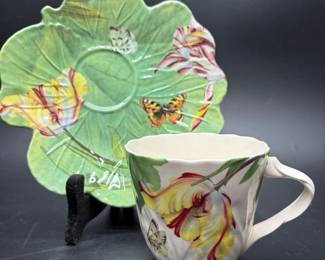 Spode Floral Haven Porcelain Teacup and Saucer