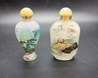 Antique Chinese Reverse Painted Snuff Bottles