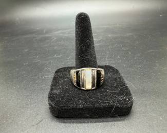 Mens Marcasite Ring Size 11 