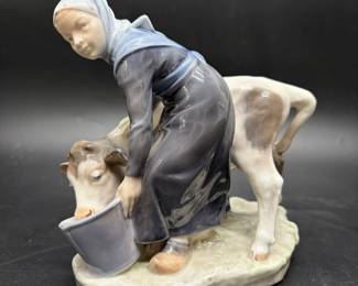 Royal Copenhagen Porcelain Milkmaid Figure
