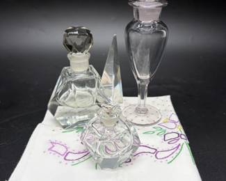 Vintage Crystal Perfume Bottles