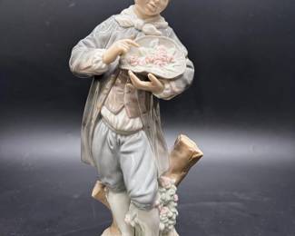 Lladro Retired Boy with Roses 11" Figure