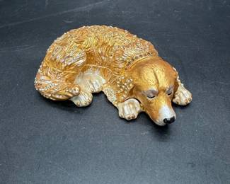 Delightful Enamel Napping Dog