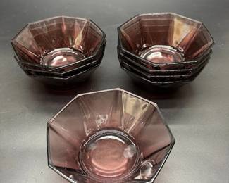 Hazel Atlas Moroccan Amethyst Bowls 