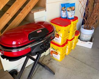 Coleman RoadTrip 285 Portable Stand-Up Propane Grill, Red