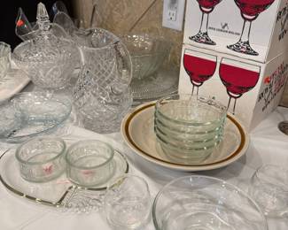 Royal Leerdam Holland Wine Glasses and Assorted Cut Crystal Glassware