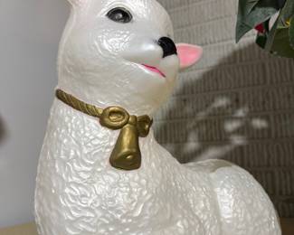 Vintage Blow Mold Lamb Planter