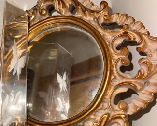 Ornate Giltwood Rococo Revival Wall Mirror