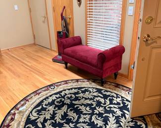 Burgundy Velvet Chaise Lounge
