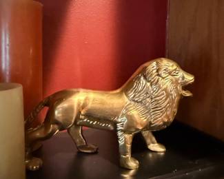 Brass Lion Figurine