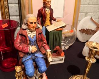 McCormick Distilling 'The Patriots Series' Benjamin Franklin and Thomas Jefferson Decanters