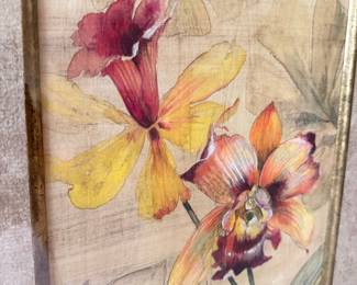 Framed Floral Watercolor Print - Orchid