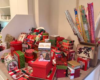 Christmas Gift Boxes and Wrapping Paper Collection