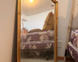 Ornate Giltwood Mirror with Shell Crest