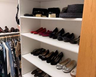 Assorted Women's Shoes and Handbags