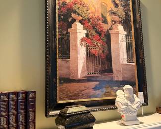 Vintage Garden Gate Painting by Joan Cole