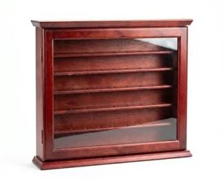 282  MahoganyFinish Thimble Display Cabinet With Glass Door