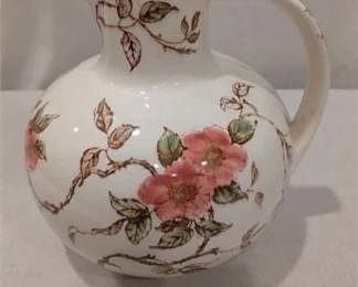 27R  Vintage Nasco Springtime Floral Dogwood Blossom Procelain Carafe