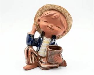 23  Vintage UCTCI Redware Coin BankPlanter Figurine