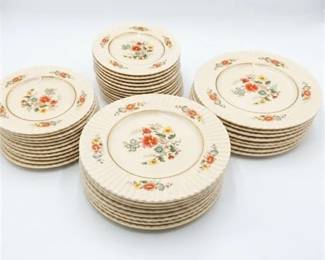 44  Large Group Of Lenox Temple Blossom Porcelain Plates