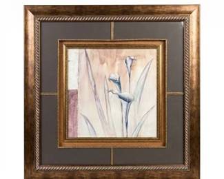 293  Traditional Botanical Art Piece With Dramatic Framing