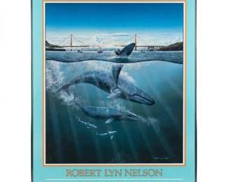 280  Framed Robert Lyn Nelson 1984 Greenpeace San Francisco Poster