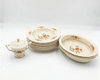 283  Collection Of Lenox Temple Blossom Porcelain Dinnerware