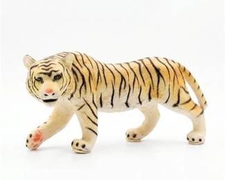 9  Painted Siberian Tiger Figurine In Walking Pose