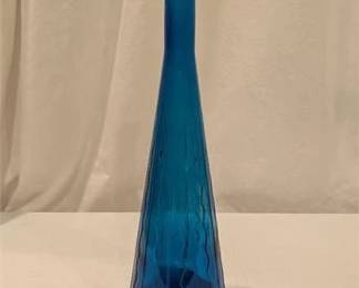 18R  Vintage Turquioise Glass Genie BottleDecanter