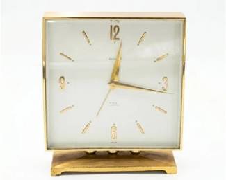 35  MidCentury Semca Swiss 8Day Brass Desk Clock