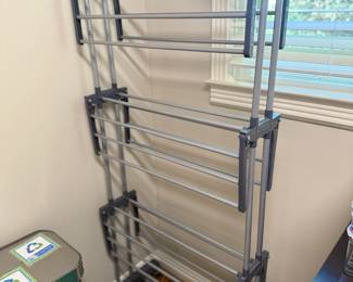 Folding Metal Drying Rack Clothes Laundry Air Dry Stand Foldable Indoor Utility