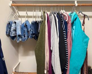 Women's Clothing Closet Shirts Dresses Tops Hangers Wardrobe Fashion Apparel