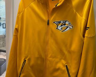 Nashville Predators Gold Track Jacket Zip Up NHL Hockey Fan Gear
