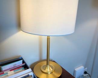 Bedroom Nightstand Brass Lamp Books White Dish Bedside Table Decor Accessories
